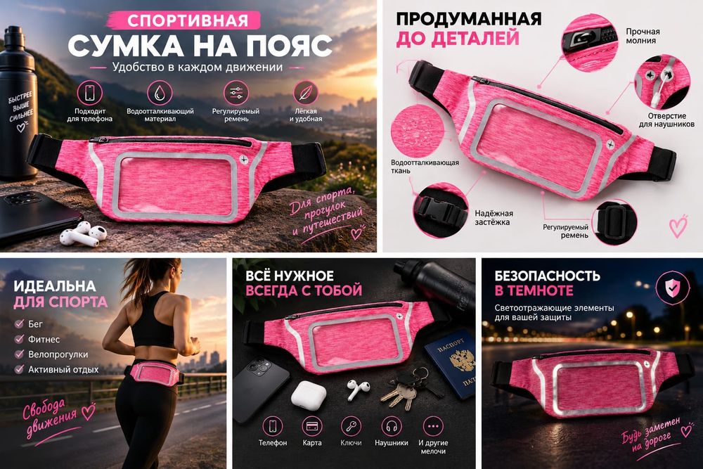 Сумка для телефона при беге