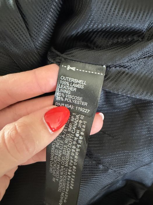 Кожено сако/яке Massimo Dutti