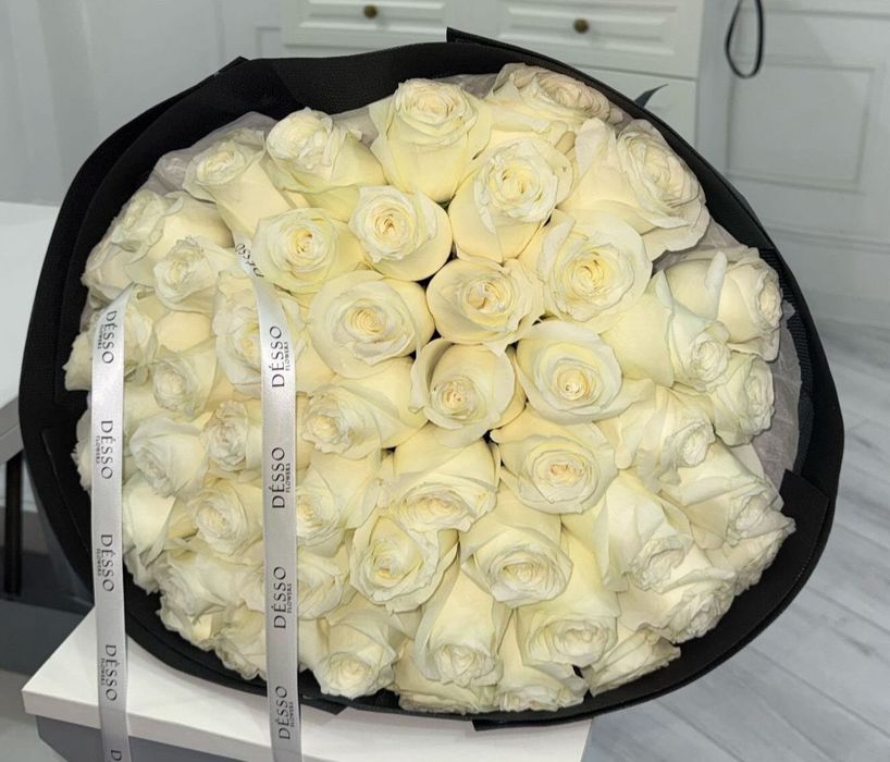 Букеты белый розы