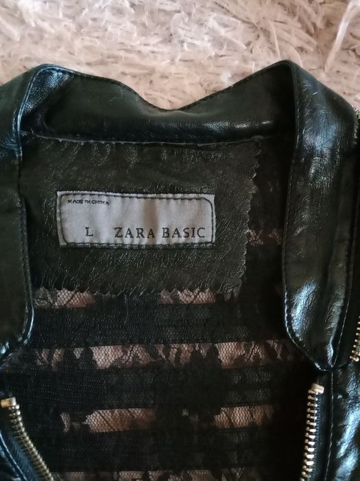 Кожаный пиджак Zara Basic