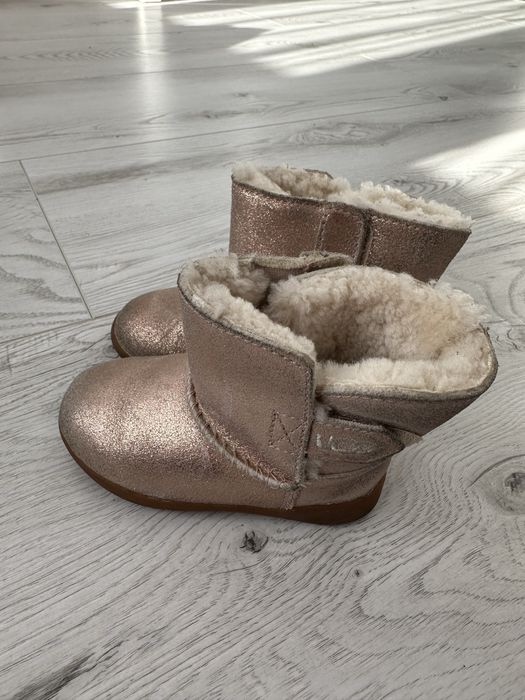 UGG Ghete de piele copii Keelan, Roz, marimea 22