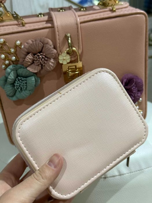 Изящная розовая сумка + шкатулка для украшений в подарок