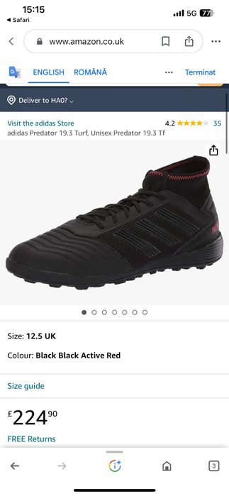 Ghete Fotbal Adidas Predator 19.3 TF, unisex