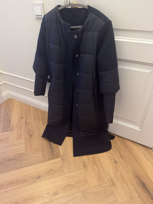 Пальто комбинированное