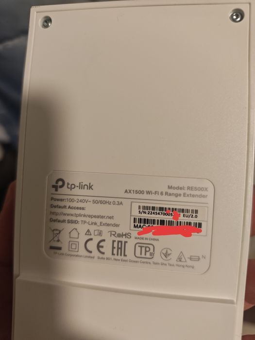 Усилвател на обхват RE500X/AX1500 WI-FI 6