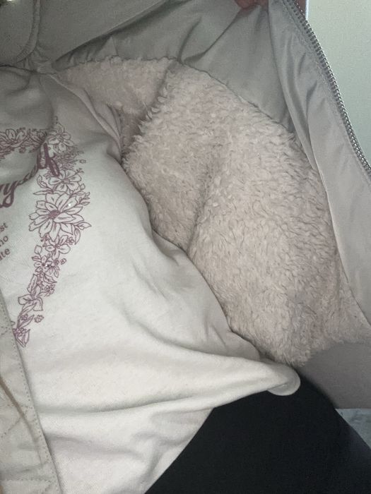 Сиво преходно яке пухена подплата