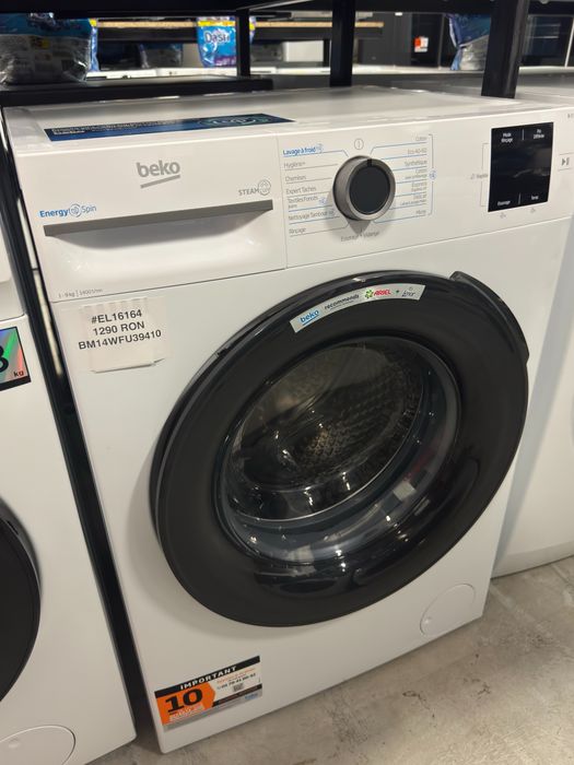 Mașină de spălat rufe 9kg Beko BM14WFU39410 – bPRO 500, factura si garantie 12 luni