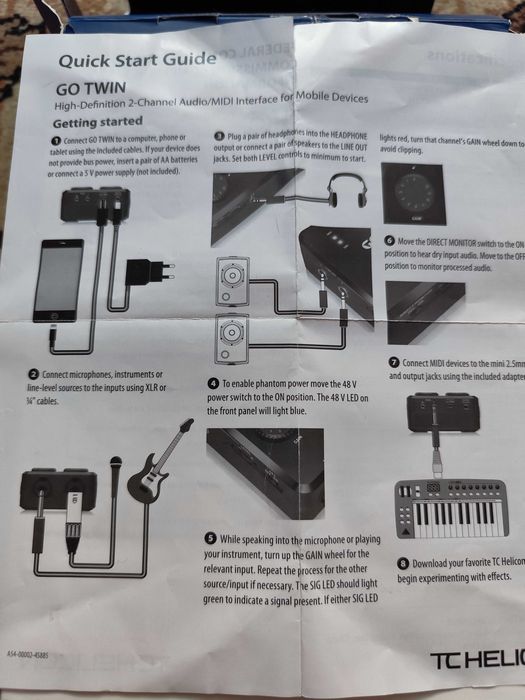TC Helicon Go Twin Interfață audio iOS și Android