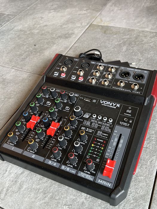 Mixer audio Vonyx VM-KG06 cu Bluetooth, USB, 6 canale, efecte DSP