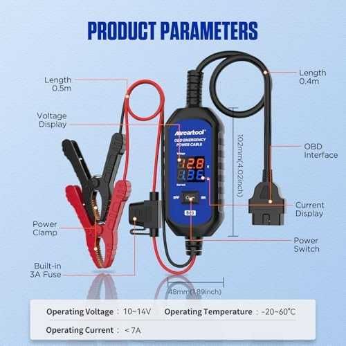 Нов Кабел OBD2 за смяна акумулатор тест утечка бушон, ток и напрежение 12V