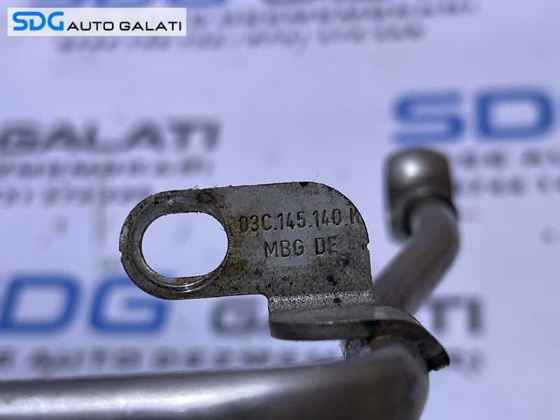 Teava Conducta Ulei Turbo Turbina Turbosuflanta Seat Altea 1.4 TSI CAX CAXC 2007 - 2014 Cod 03C145140K [AV0822]
