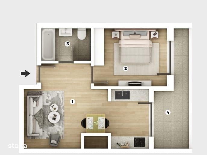 Vanzare apartament 2 camere superb metrou Berceni bloc nou