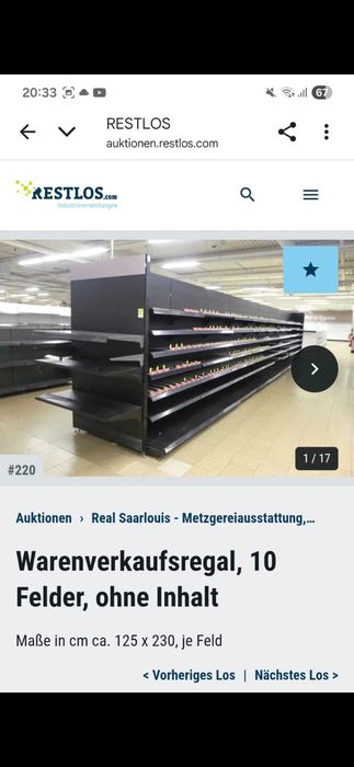 Structură de rafturi comercială