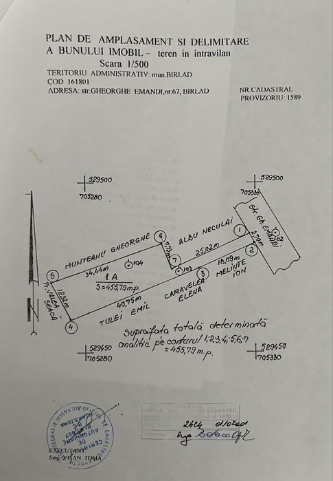 Teren - str Gheorghe Emandi nr 67, Barlad