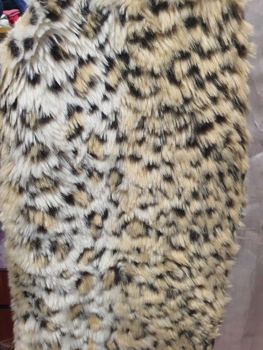 Vesta dama blana animal print, S