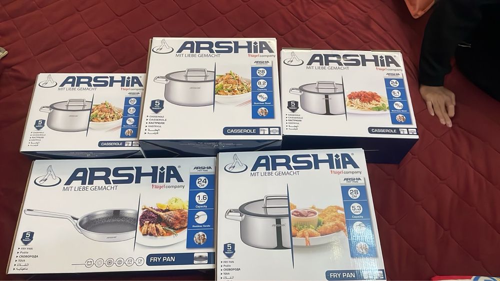 Смешанный набор кострюль ARSHIA 9 в 1