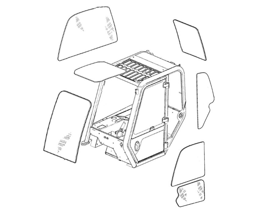Geam pentru JCB telescopic