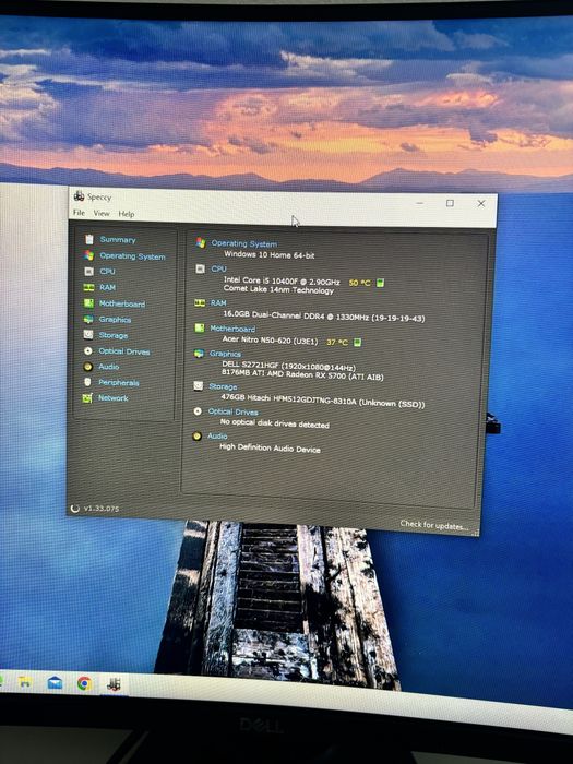 Calculator/PC Gaming• i5-10400F•16gb ram• Placa video 8gb GDDR6•