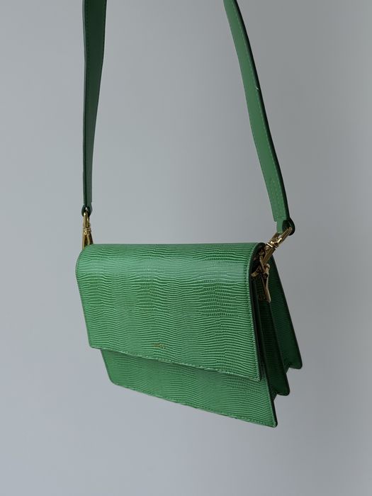 Сумка JW PEI Mini Flap Bag — Grass Green Lizard