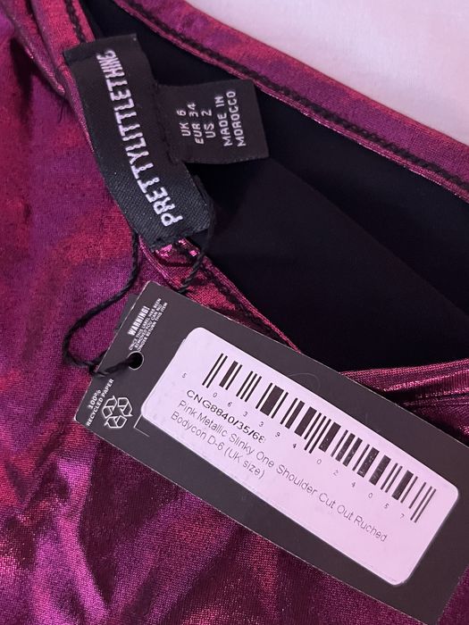 Розова парти рокля prettylittlething (uk6 /s)