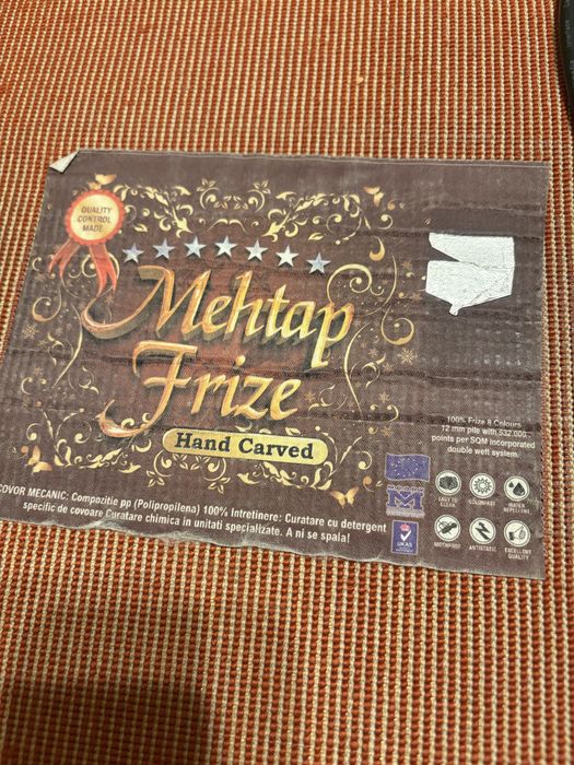 Covor living/sufragerie  oval, Mehtap Frize din polipropilena 2*3 m