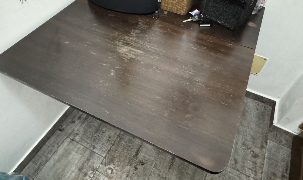 Masa pliabila integral din lemn de fag + 4 scaune ( nu din PAL )