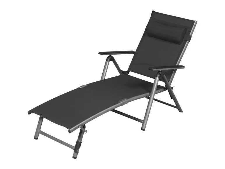 Сгъваем шезлонг за балкон и градина Алуминиев регулируем