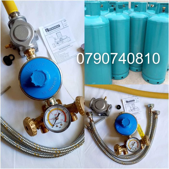 Rampa cu 2 butelii GPL 50/80L, filet normal,accesorii, regulator