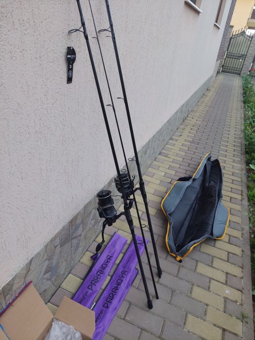 Seturi crap 2x: sonik sk47 3.66m, shimano aerlex, delphin paranoya, tica 5000