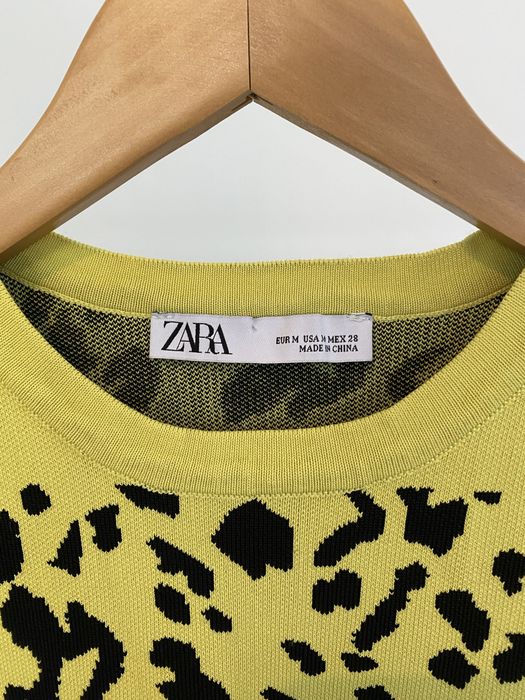 Tricou tricotat Zara cu imprimeu animal print – mărimea S