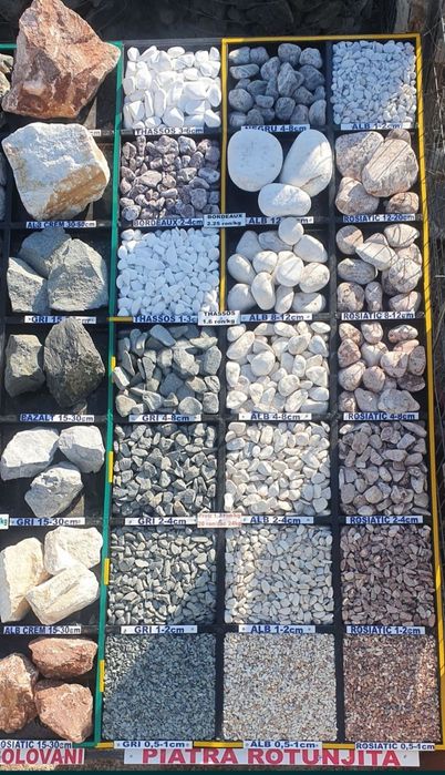 Piatra decorativa gradina rotunjita și colturoasa, bolovani ornamental