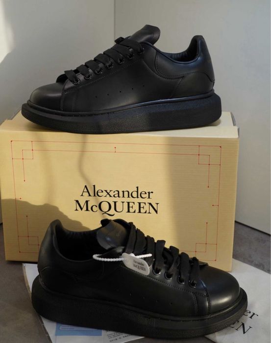 Adidasi Alexander McQueen negri black piele naturala