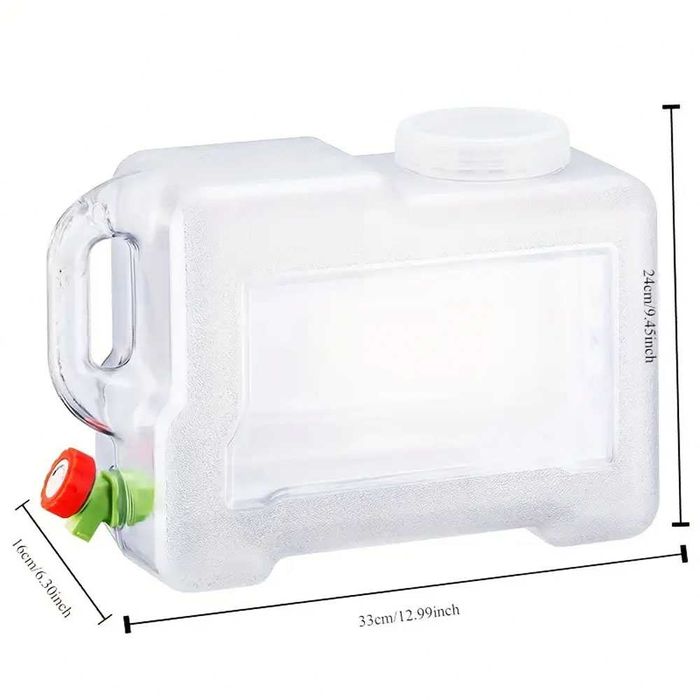 12L Прозрачна туба за вода с кранче за къмпинг каравана кемпер ремарке