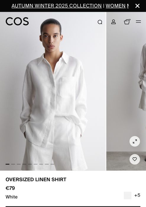 Льняная рубашка оверсайз