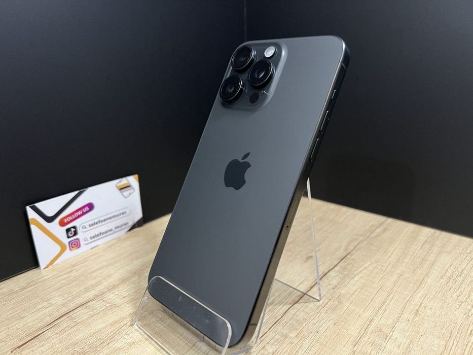 Iphone 15 Pro Max 256Gb Black Titanium Second-Hand Bun 3 ani garanție,