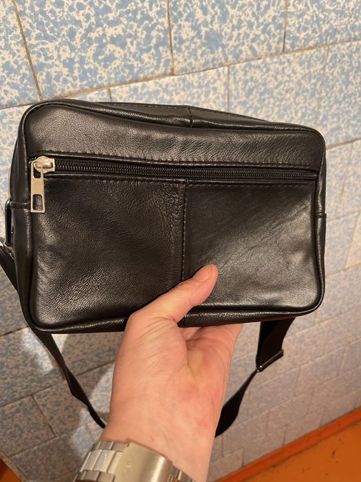 Натуральная кожаная барсетка