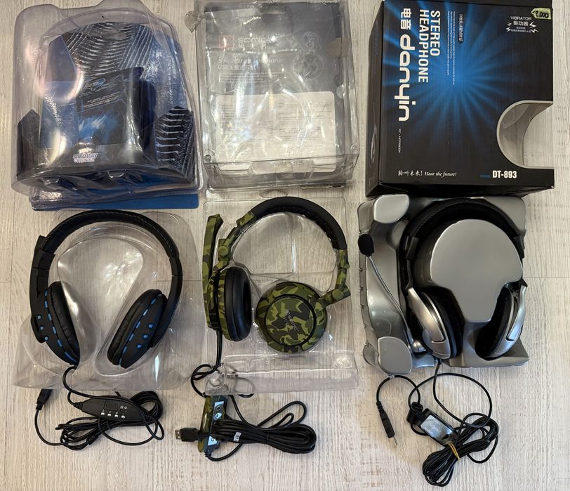 Наушники компьютерные с микрофоном и без