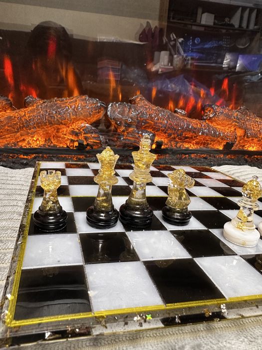 Шахматы из эпоксидной смолы