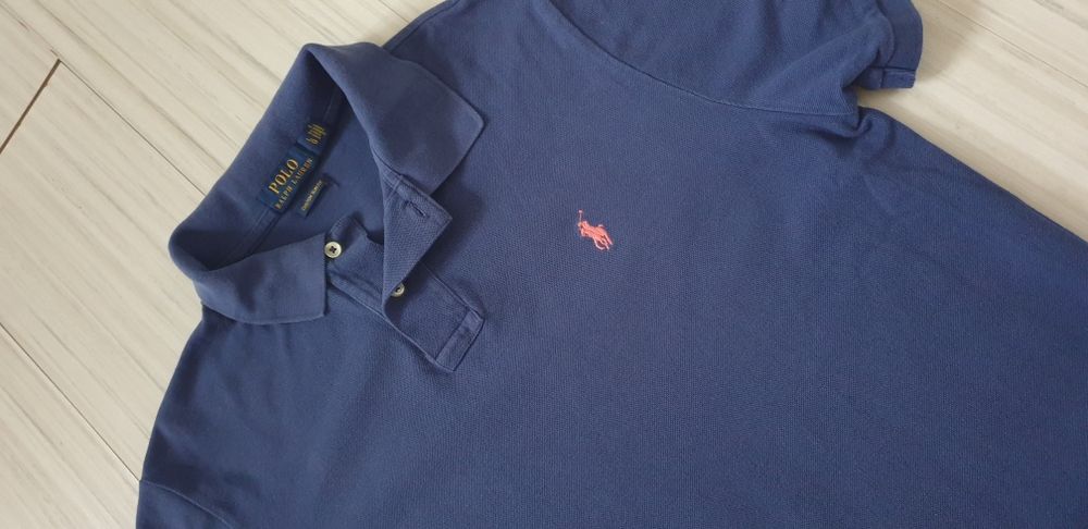 POLO Ralph Lauren Pique Cotton Custom Slim Fit L ОРИГИНАЛ! Мъж Тениска