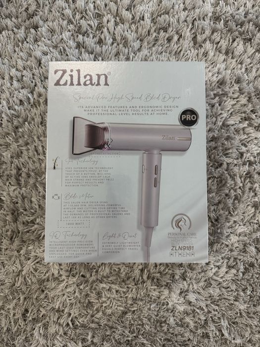 Uscător de păr Zilan cu 3 setări de temperatură nou, sigilat