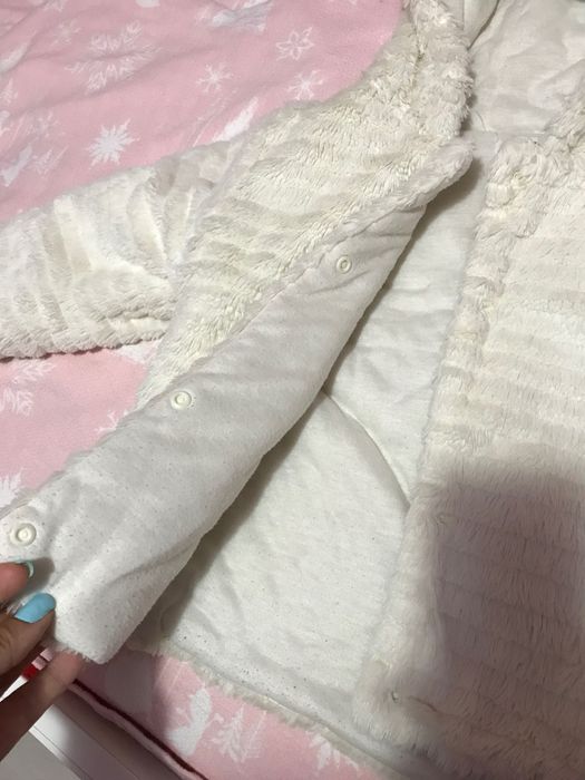 Детско бяло палто 110-116 см