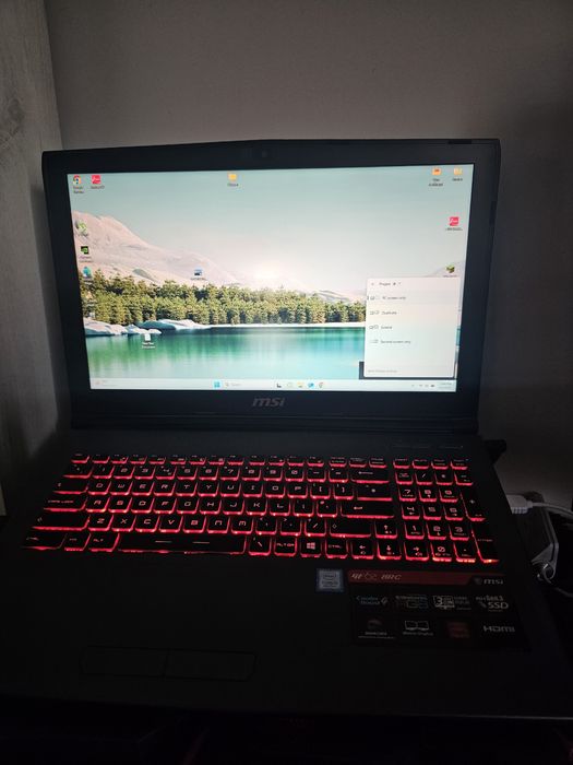 Laptop gaming 15,6" MSI 16GB RAM GTX 1050 2GB
