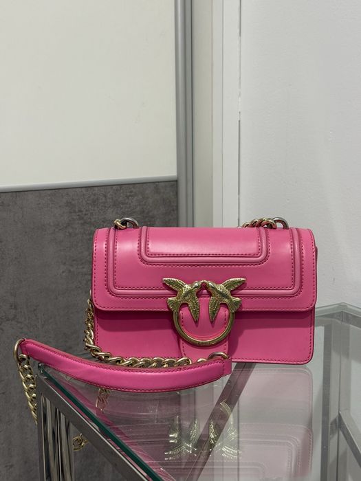 Pinko Love Bag Farfetch уникална розова чанта
