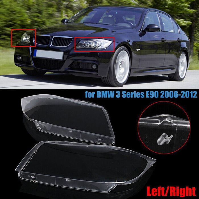 Set Sticle Sticla Faruri BMW E90 2005-2011 DOAR xenon NFL FL