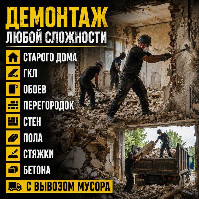 Демонтаж Любой Сложности