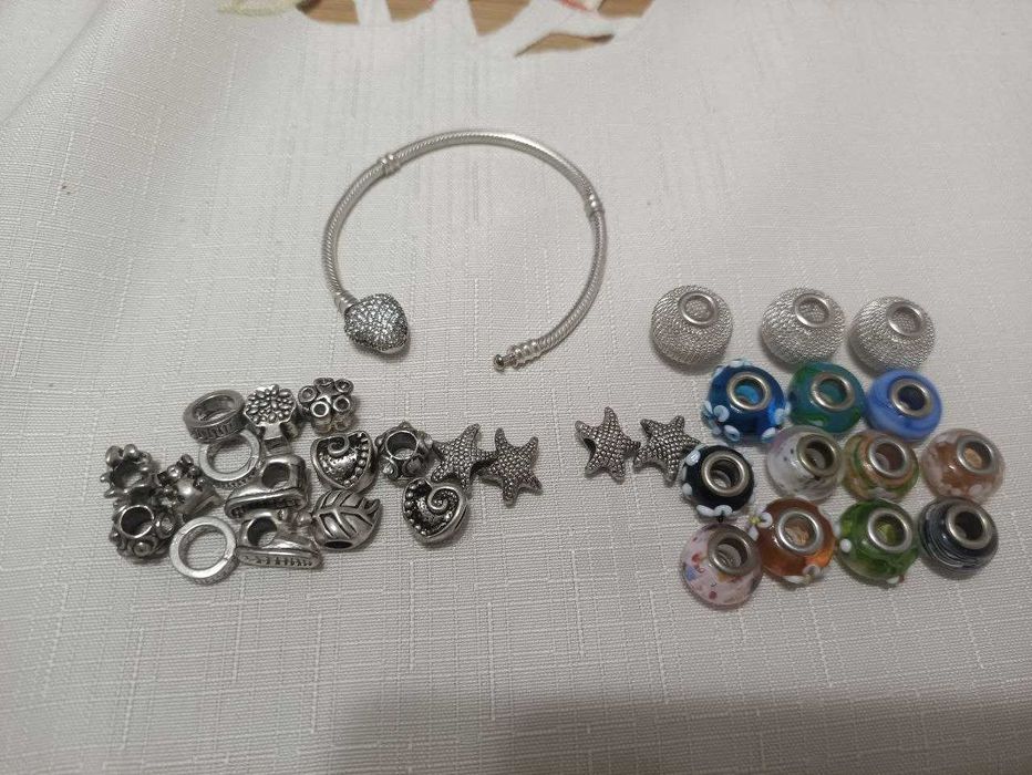 Pandora серебряный браслет с шармами