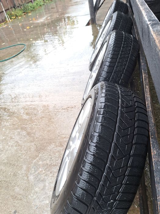 Jante 5×112 Audi&Vw  205/60/17 cu gume aproape noi M&S  1250 lei