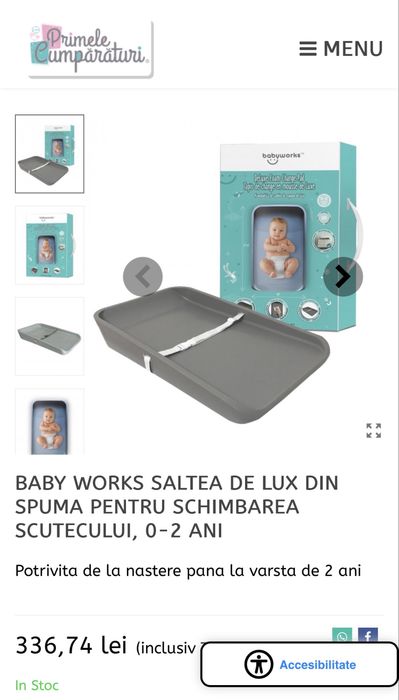 Saltea de infasat baby works, 0-2 ani