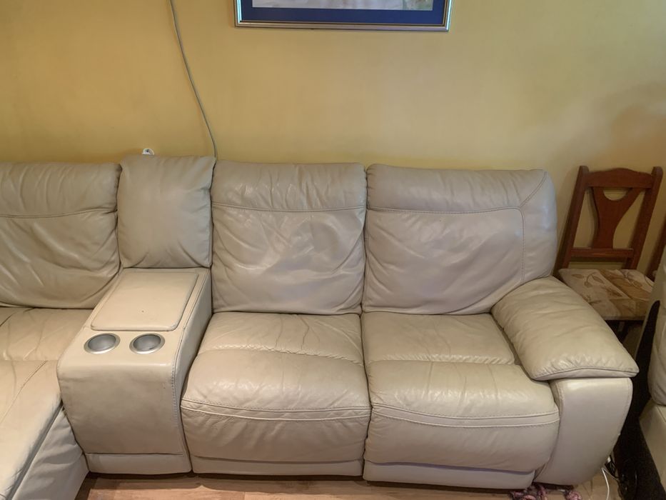 Кожен модулен диван естествена кожа