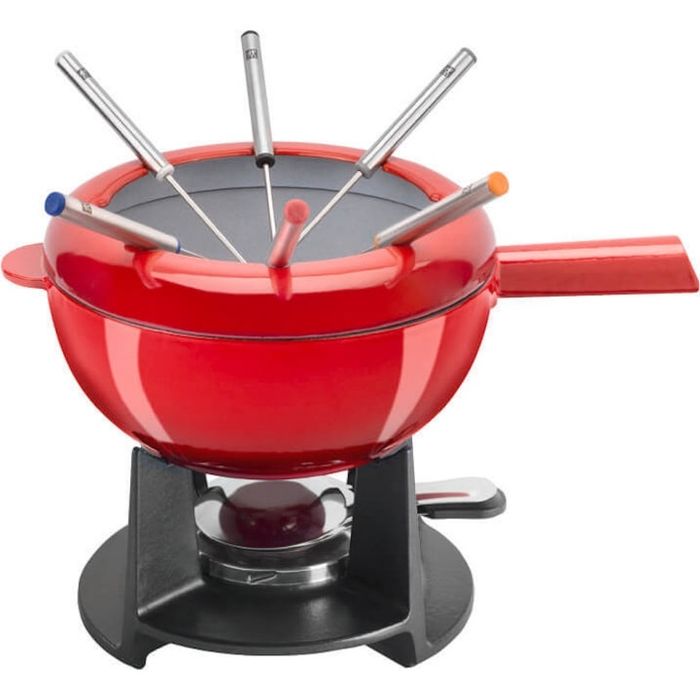 Vând Set aparat fondue cu 6 furculite pentru carne, legume, branza, ciocolata Nou